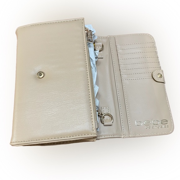 Bebe Los Angeles Abigail Crossbody Y2K Bag NWT beige tan - Picture 3 of 6